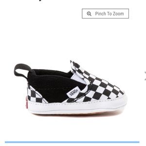 NWT Vans checkerboard baby slip on skate shoe